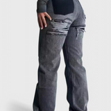 Roxy Jeans Vintage de Cintura Alta con Diseño Desgastado Elegante