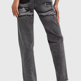 Roxy Jeans Vintage de Cintura Alta con Diseño Desgastado Elegante