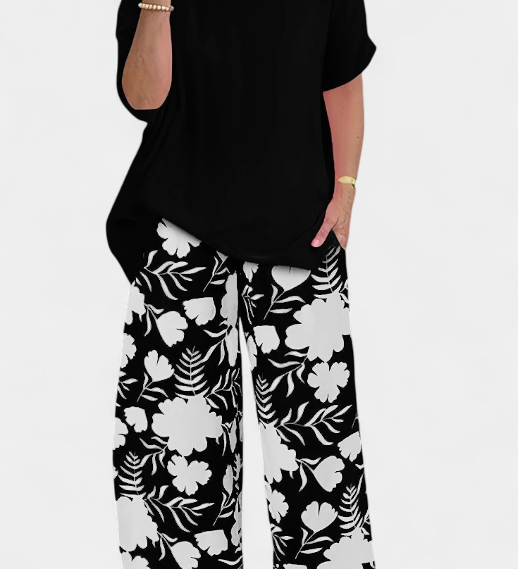 Aivy Conjunto Floral de Dos Piezas para un Estilo Relajado y Chic