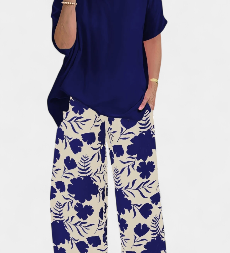 Aivy Conjunto Floral de Dos Piezas para un Estilo Relajado y Chic