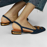 Alma Mocasines Slingback con Diseño de Punta Cuadrada para un Estilo Elegante