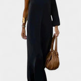 Vestido Midi Elegante Maddie de Un Solo Hombro para una Look Sofisticado