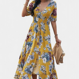 Elegante Vestido de Verano con Encantador Estampado Floral y Silueta Perfecta