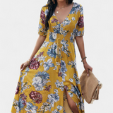 Elegante Vestido de Verano con Encantador Estampado Floral y Silueta Perfecta