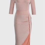 Alexa Vestido Maxi con Hombros Descubiertos, Abertura Elegante y Estilo Atractivo