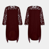 Yana Vestido de Talla Grande con Elegantes Mangas de Encaje