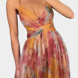 Ingrid Vestido Maxi Floral con Elegante Escote en V