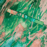 Inna Pantalones Rectos de Cintura Alta con Elegante Estampado de Mármol