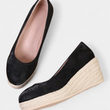 Laupa Zapatos de Plataforma con Suela Trenzada en Estilo Espadrille para un Look Chic y Cómodo