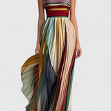 Leticia vestido largo de caída suave con estilo natural y elegancia