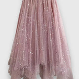 Falda de Lentejuelas Colette con Dobladillo Fruncido y Cintura Alta - Elegancia y Estilo en Cada Paso