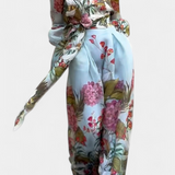 Conjunto Elegante Sanne con Estampado de Camisa y Pantalón Fluido para un Look Sofisticado