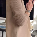 Amora Blazer de Manga de Punto Elegante