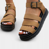 Renes Sandalias de Plataforma con Diseño de Múltiples Correas y Cierre de Hebilla para un Estilo Único