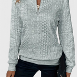 Zoey Jersey de Punto con Cremallera Suave y Cómoda