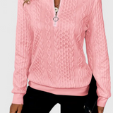 Zoey Jersey de Punto con Cremallera Suave y Cómoda