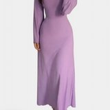 Vestido de Punto Livia con Cintura Ajustable para un Estilo Confortable y Elegante