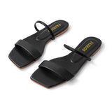 Sandalias Planas de Punta Cuadrada Elegantes y Confortables