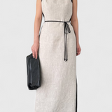 Vestido sin mangas Samanta con detalles en contraste para un estilo único