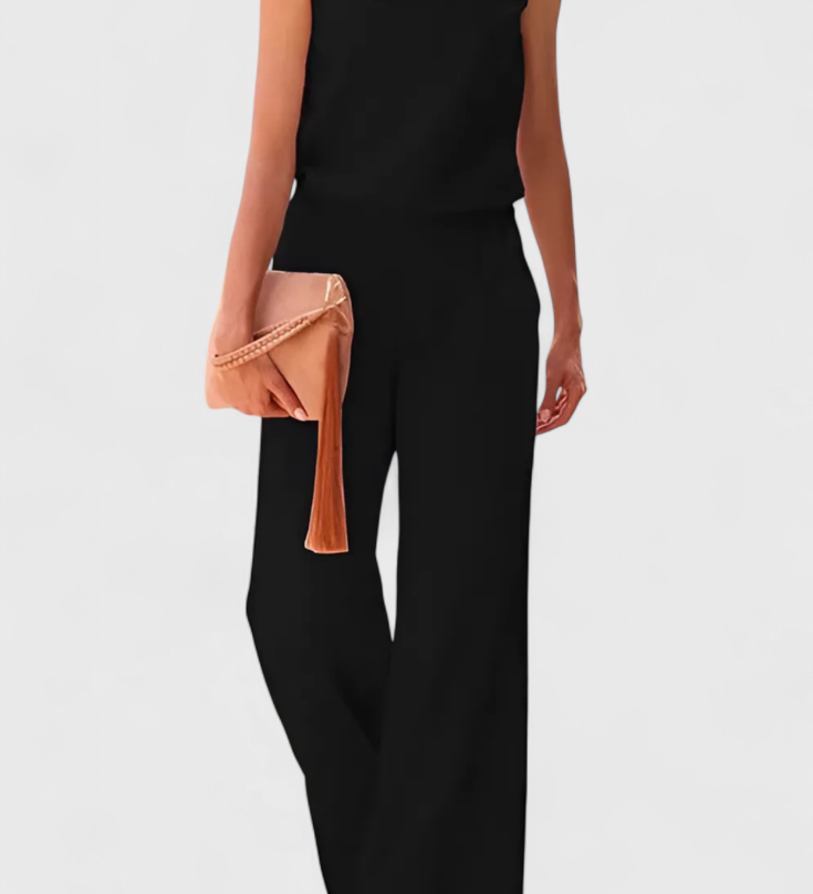 Winnie Mono de Pierna Ancha con Diseño Minimalista Elegante