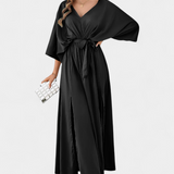 Vestido Elegante Milly con Abertura y Lazo – Perfecto para ocasiones especiales