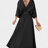 Vestido Elegante Milly con Abertura y Lazo – Perfecto para ocasiones especiales
