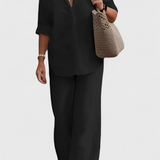 Conjunto de Dos Piezas en Lino y Algodón Skye con Estilo Relajado y Confortable