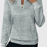 Zoey Jersey de Punto con Cremallera Suave y Cómoda