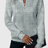 Zoey Jersey de Punto con Cremallera Suave y Cómoda