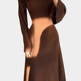 Vestido de Punto Livia con Cintura Ajustable para un Estilo Confortable y Elegante