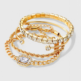 Elegante Conjunto de Pulseras con Tachuelas para un Estilo Audaz