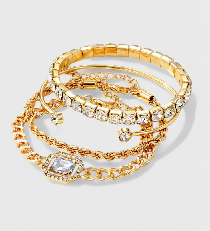 Elegante Conjunto de Pulseras con Tachuelas para un Estilo Audaz