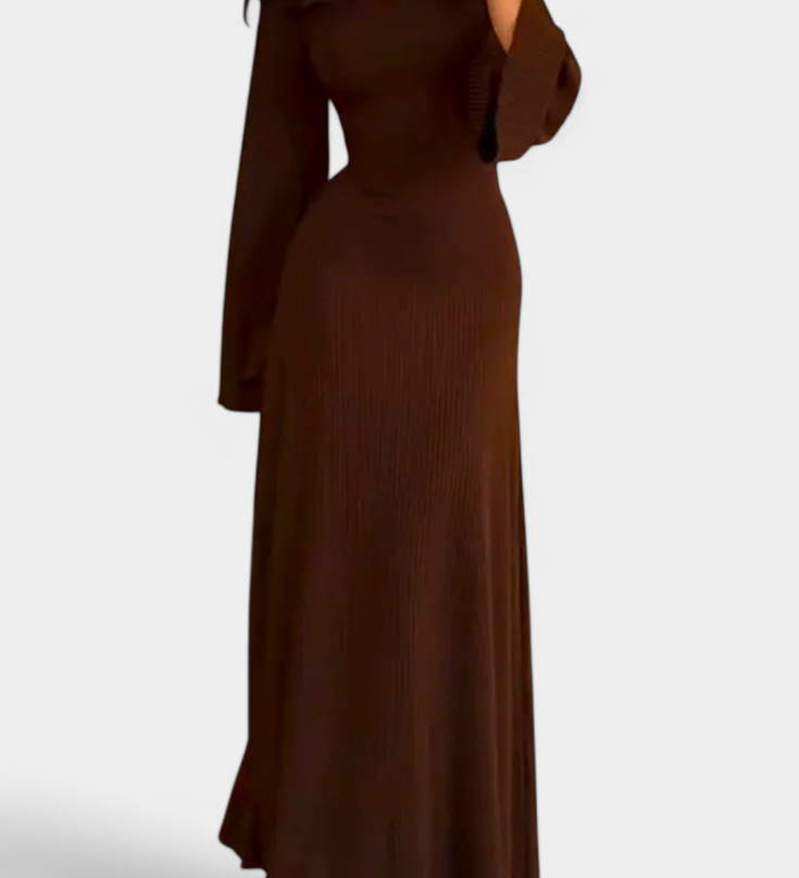 Vestido de Punto Livia con Cintura Ajustable para un Estilo Confortable y Elegante