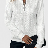 Zoey Jersey de Punto con Cremallera Suave y Cómoda