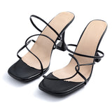 Tacones Altos Elegantes sin Correa de Tobillo con Punta Abierta para un Estilo Sofisticado