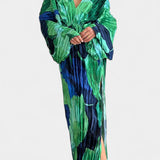 Recca Vestido Maxi Cortado con Elegantes Pliegues para un Estilo Sofisticado