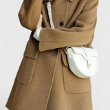 Camille Elegante Abrigo de Lana Clásico con Doble Botonadura