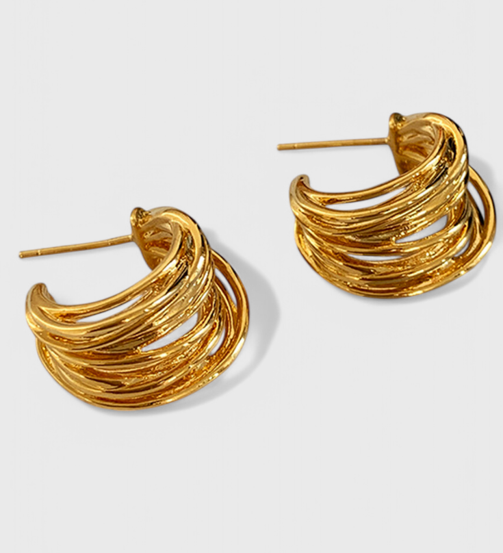 Elegantes Pendientes de Aro en Forma de C para un Estilo Sobresaliente