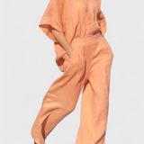 Conjunto Casual de Verano en Algodón-Lino Adesua para un look relajado y elegante