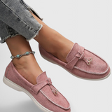 Elegantes Mocasines Coralie con Acabado en Suede para un Estilo Sofisticado