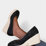 Laupa Zapatos de Plataforma con Suela Trenzada en Estilo Espadrille para un Look Chic y Cómodo