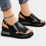 Sandalias de Plataforma Brunilda con Puntera Abierta y Material Sintético para un Estilo Confortable y Moderno