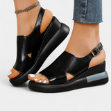 Sandalias de Plataforma Brunilda con Puntera Abierta y Material Sintético para un Estilo Confortable y Moderno