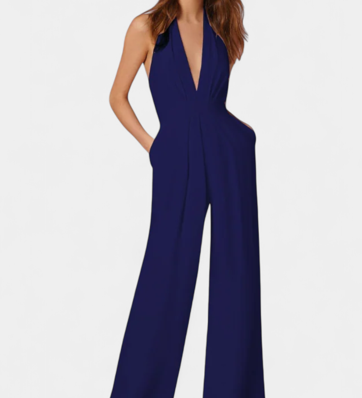 Pantalón Lila de Pierna Ancha y Diseño Elegante Ligero