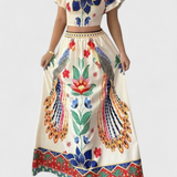 Conjunto Bohemio Itzel con Elegantes Estampados Étnicos