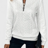 Zoey Jersey de Punto con Cremallera Suave y Cómoda