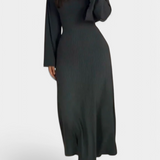 Vestido de Punto Livia con Cintura Ajustable para un Estilo Confortable y Elegante