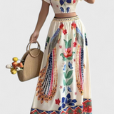 Conjunto Bohemio Itzel con Elegantes Estampados Étnicos