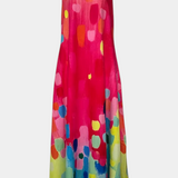 Enna Vestido Sin Mangas de Colores con Elegante Escote en V