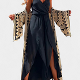 Donatila de Algodón Lavado con Aberturas Laterales y Escote Cruzado - Elegancia y Comodidad en tu Estilo